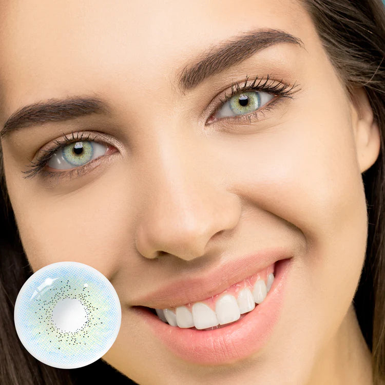 【𝘾𝙡𝙚𝙖𝙧𝙖𝙣𝙘𝙚 𝙨𝙖𝙡𝙚】Ocean Blue Colored Contact Lenses Prescription Yearly