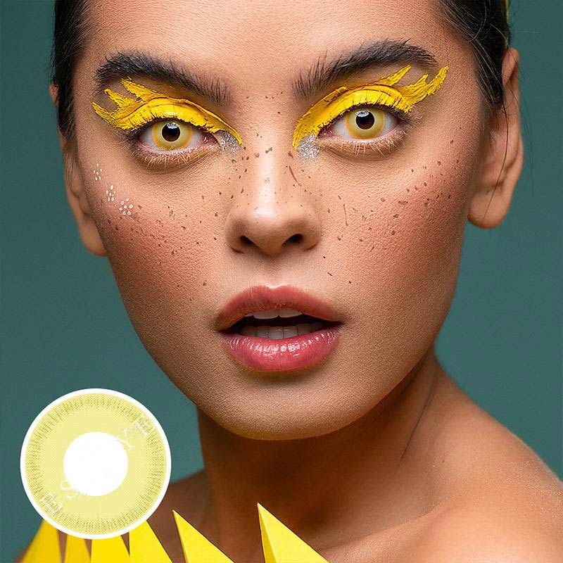 Avatar Yellow Halloween Contact Lenses Yearly Esoeye