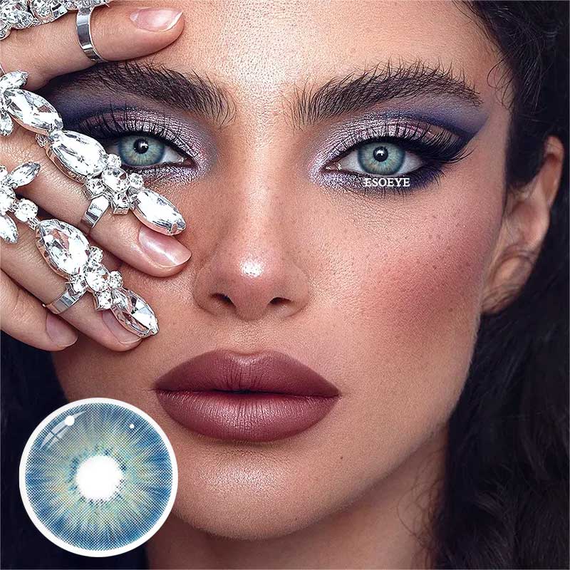 Pattaya Antarctic Blue Colored Contact Lenses Yearly – Esoeye