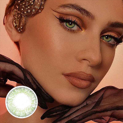 3-Tone Gemstone Green Colored Contact Lenses Yearly