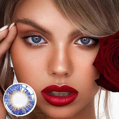 3-Tone True Sapphire Colored Contact Lenses Yearly