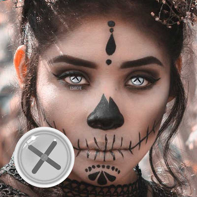 Button Eye Gray Cosplay Contact Lenses Yearly