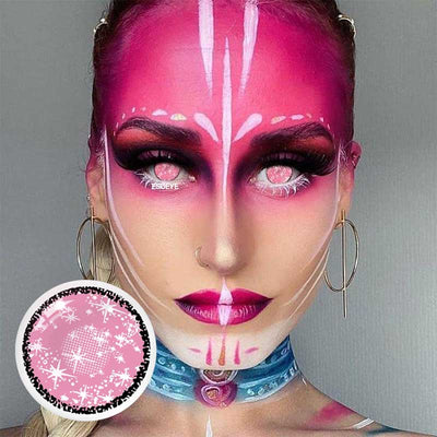 Coral Pink Halloween Contact Lenses Yearly