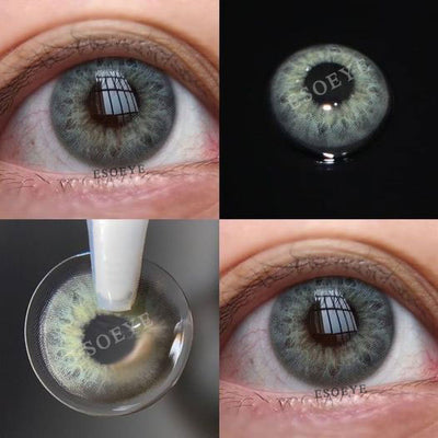 DNA Taylor Green Gray Colored Contact Lenses Yearly