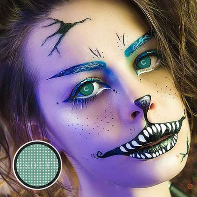 Green Mesh Halloween Contact Lenses Yearly