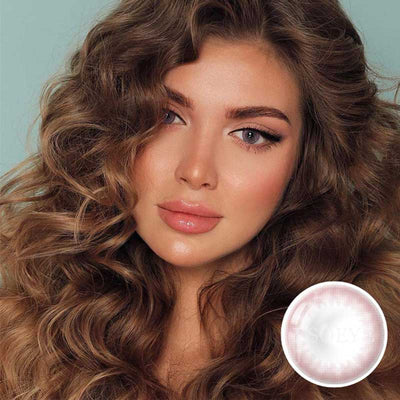Mochi Pink Colored Contact Lenses Yearly