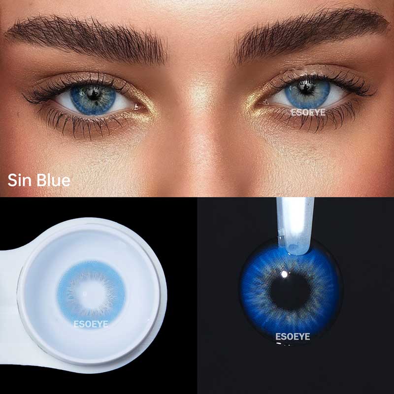 Sin Blue Colored Contact Lenses Yearly – Esoeye
