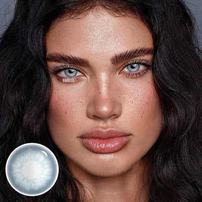 Unspoken Mirage Blue Colored Contact Lenses Yearly