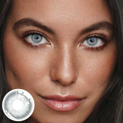 Unspoken Mirage Grey Colored Contact Lenses Yearly
