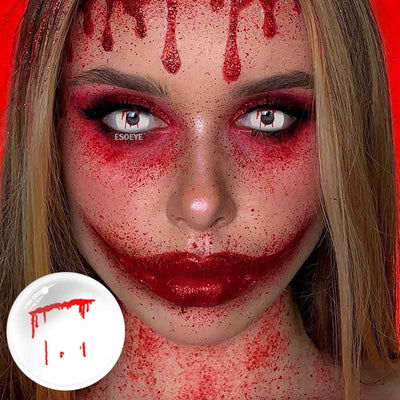 White Slit Halloween Contact Lenses Yearly
